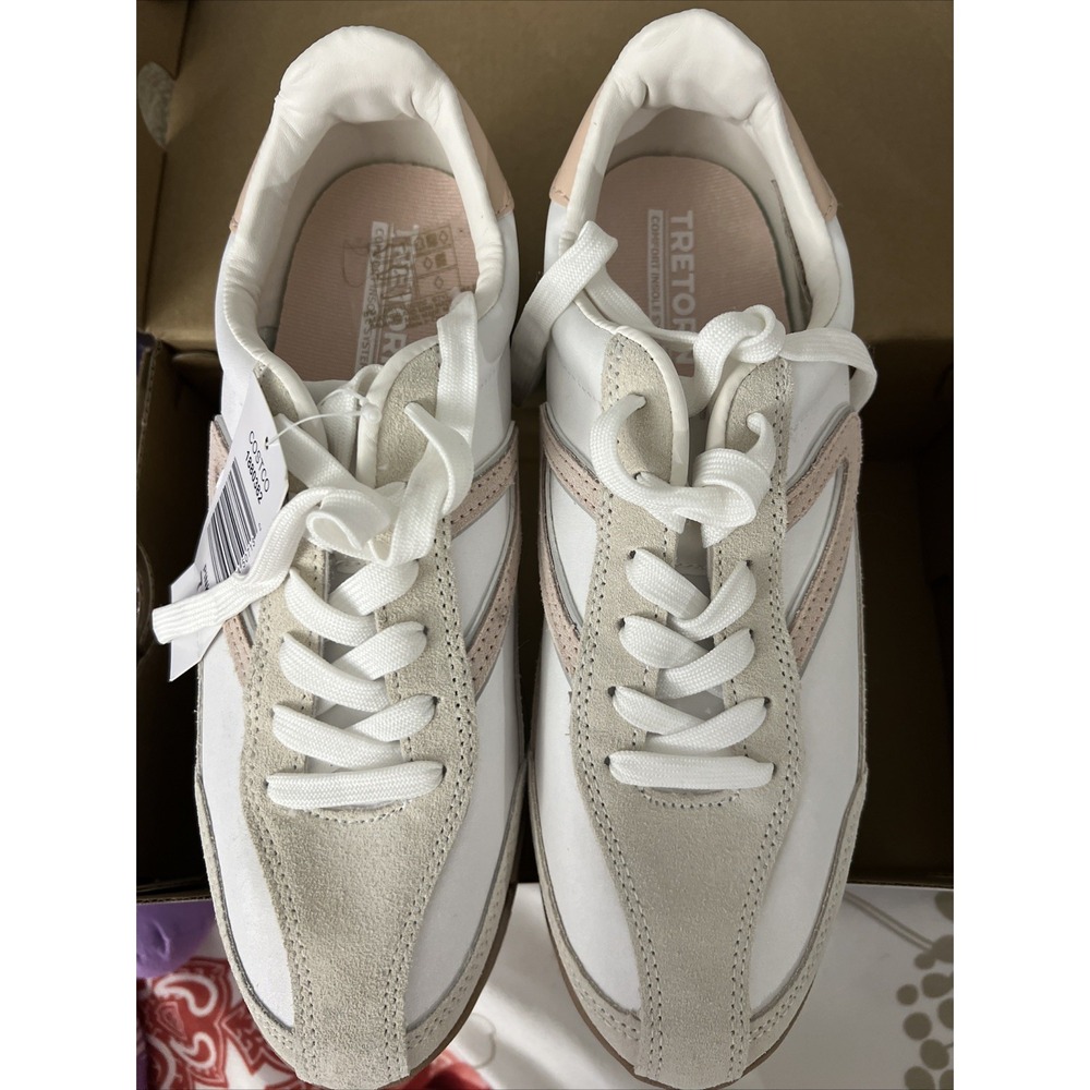 Tretorn Women's Rawlins 2.0 Sneakers Casual Shoes in blush color, size 7.5